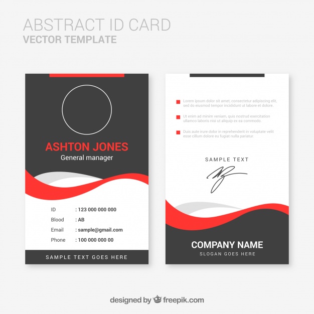 free id card template download